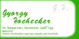 gyorgy hochecker business card